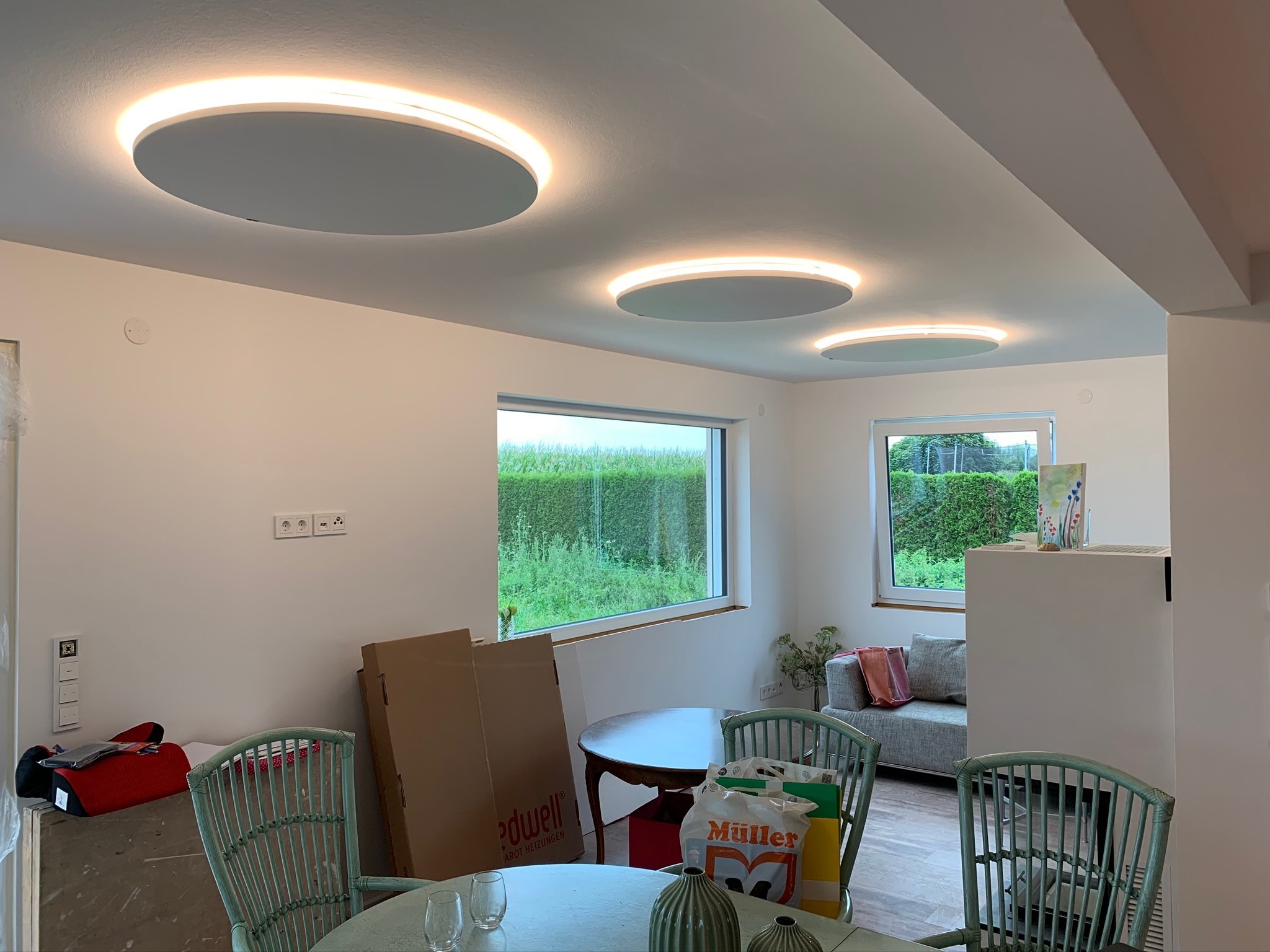 Infrarot Rundheizung mit Licht Infrarot Rundheizung mit Licht